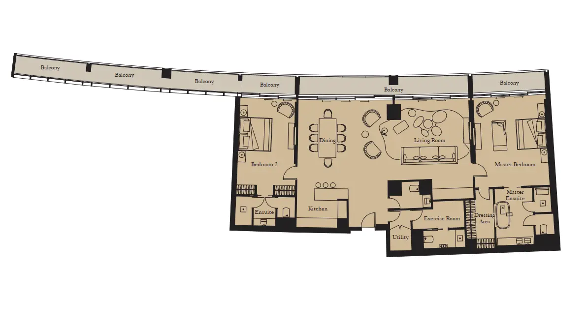 Atlantis the Royal 2-BR Apartment 1602